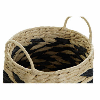 Grozs DKD Home Decor Melns Gaiši brūns Dabīgā Šķiedra (2 Daudzums),,,