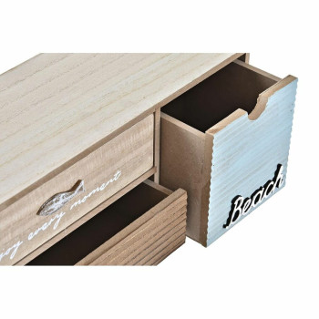 Lādīte DKD Home Decor Brūns Tirkīzs Koks 34 x 13 x 16 cm,,,