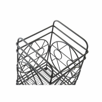 Stalo įrankių džiovinimo priemonė DKD Home Decor Juoda Metalinis Geometrinis 12 x 12 x 20 cm,,,