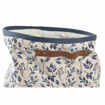Veļas grozs DKD Home Decor Zils Balts Plastmasa 30 x 30 x 40 cm,,,