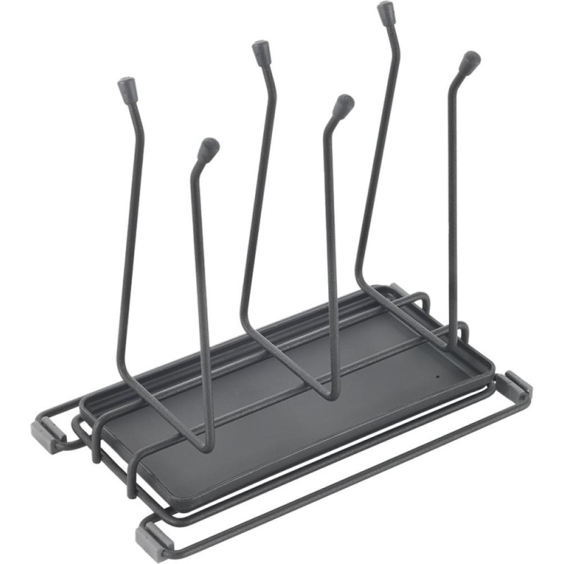 LAVA PUDEĻU, VĀZES, GLĀŽU СУШИЛКА  25X14CM, MELNS, NER.TĒR/PLASTMASA, TOUCH THERM PĀRKL., Metaltex