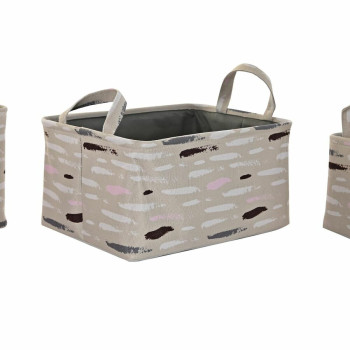 Grozs DKD Home Decor Brūns Pelēks Oranžs 40 x 30 x 20 cm (3 gb.),,,