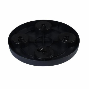 Flowerpot Standt with Wheels Nature Black polypropylene (d 29,2 x 4 cm),,,