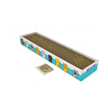Skrāpējams Paklājiņš Kaķiem Nayeco TABY CAT Brūns Kartons 48 x 13 x 4 cm,,,