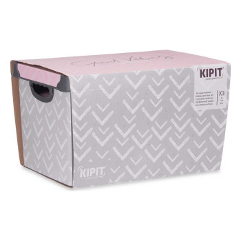 Saliekamo Organizējošo Kastu Komplekts Kipit Vibes Plastmasa 29 x 23,5 x 39 cm,,,