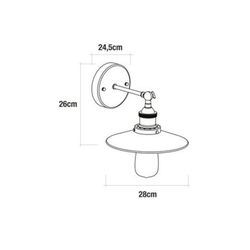 Sieninis apšvietimas EDM 32100 32100 Juoda Metalinis 60 W E27,,,