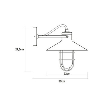 Sieninis apšvietimas EDM 32103 Juoda 60 W,,,