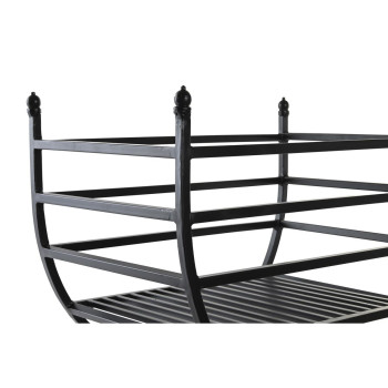 Koka mājiņa DKD Home Decor Melns Tērauds 48 x 30 x 57 cm Baļķu Statīvs,,,