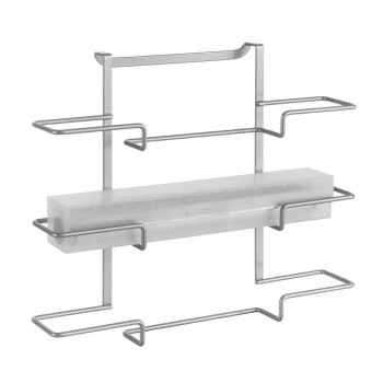 Durvju Pakaramais Metaltex Galileo Metāls 36 x 9 x 30 cm Trīskāršs Tualetes papīra turētājs, virtuves dvieļa turētājs,,,