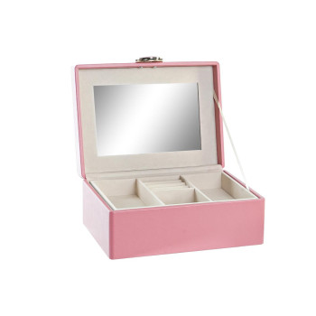 Lādīte DKD Home Decor Rozā Koks MDF 23 x 17 x 10 cm,,,