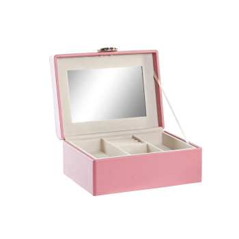 Lādīte DKD Home Decor Rozā Koks MDF 17 x 13 x 8,5 cm,,,