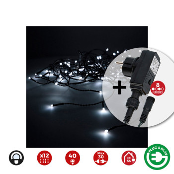 LED aizkaru gaismas EDM 71482 Icicle Easy-Connect 100 W 0,72 W 200 x 50 cm,,,