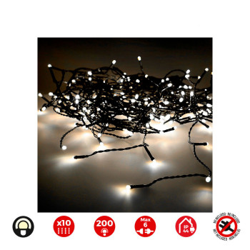 LED aizkaru gaismas EDM 71263 Easy-Connect 3,2 W Silta gaisma Silts balts 2 x 2 m,,,