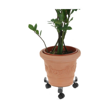 Gėlių puodo stovas su ratukais Reguliuojamas Pilka Metalinis (30 cm),,,
