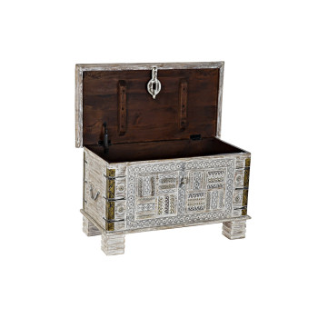 Pūra lāde DKD Home Decor Metāls Mango koks 80 x 40 x 45 cm,,,