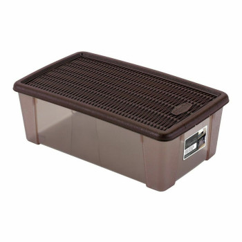 Kaste ar vāku Stefanplast 19,5 x 11,5 x 33 cm Plastmasa Šokolāde 5 L (12 gb.),,,