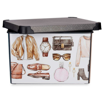 Uzglabāšanas Kaste Kipit Vintage Plastmasa Vintage 22 L 30 x 23,5 x 40 cm Ar rokturiem (12 gb.),,,