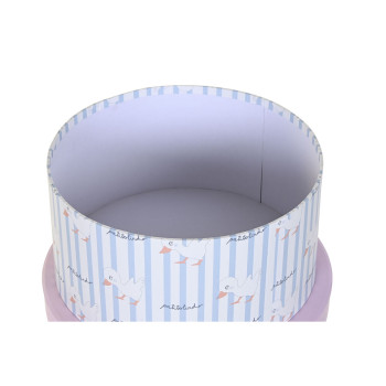 Saliekamo Organizējošo Kastu Komplekts DKD Home Decor Zils Rozā Kartons (37,5 x 37,5 x 18 cm),,,
