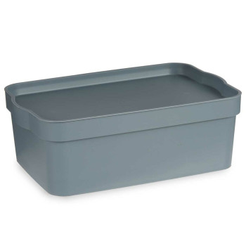 Uzglabāšanas Kaste ar Vāku Kipit TP593-2 Pelēks Plastmasa 6 L 21,5 x 11 x 32 cm (12 gb.),,,