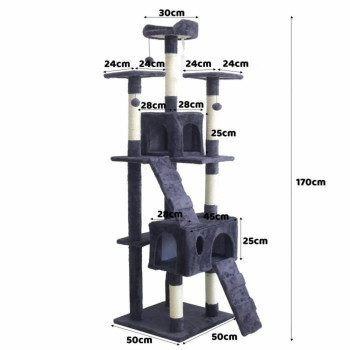 Scratching Post for Cats Billy 170 cm Grey,,,