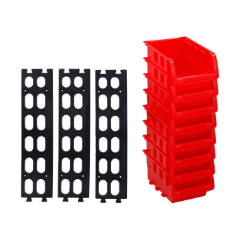 Saliekamo Organizējošo Kastu Komplekts Kinzo Sarkans 12 x 10 cm polipropilēns (8 gb.),,,