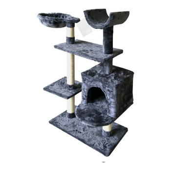 Scratching Post for Cats Gloria Jarama Tree Grey Wood Paper Sisal (35 x 100 x 60 cm),,,