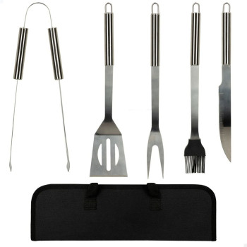 Barbecue utensils Aktive Silicone Stainless steel 12 Units 7,5 x 35 x 1,9 cm (5 Pieces),,,