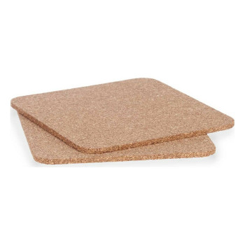 Galda paklājiņu komplekts Kinvara KT166139S Dabisks Korķis 18 x 0,5 x 18 cm Galda paliktnis (12 gb.)