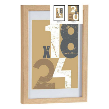Nuotraukų rėmelis 24 x 2,5 x 32,5 cm Natūralus stiklas Medžio MDF (6 vnt.),,,