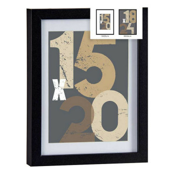 Nuotraukų rėmelis 20,5 x 2,5 x 26,5 cm Juoda stiklas Medžio MDF (6 vnt.),,,