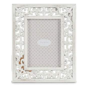 Photo frame Wood White 22 x 27 x 1 cm (6 Units),,,