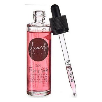 Vandenyje tirpi esencija Acorde 50ML-G-DROPPER Braškė Kremas 50 ml (12 vnt.),,,