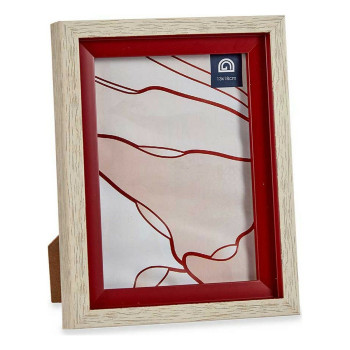 Photo frame 17 x 2 x 21,8 cm Crystal Red Wood Brown Plastic (6 Units),,,