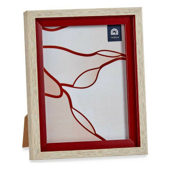 Photo frame 18,8 x 2 x 24 cm Crystal Red Wood Brown Plastic (6 Units),,,