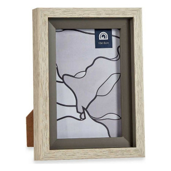 Nuotraukų rėmelis 13,5 x 18,8 x 2 cm Stiklas Pilka Rusvai gelsva Plastmasinis (6 vnt.),,,