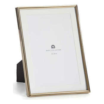Photo frame Crystal Golden Steel (12 Units),,,