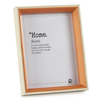 Photo frame 17 x 22 x 3 cm Crystal Brown White MDF Wood (6 Units),,,