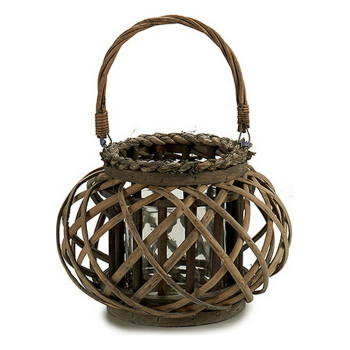 Žibintas Gift Decor 38619 Ruda vytelių stiklas 30 x 18,5 x 23 cm (6 vnt.),,,