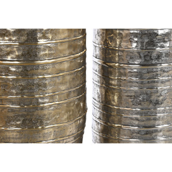 Vaas DKD Home Decor Kuldne Hõbedane Alumiinium Kaasaegne 31 x 31 x 106 cm,,,