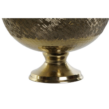 Centerpiece DKD Home Decor Golden Silver Aluminium 25 x 25 x 18 cm (2 Units),,,