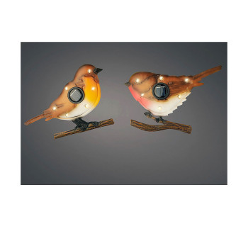 Decorative Garden Figure Lumineo 894881 Metal Bird 18 x 4,5 x 13 cm,,,