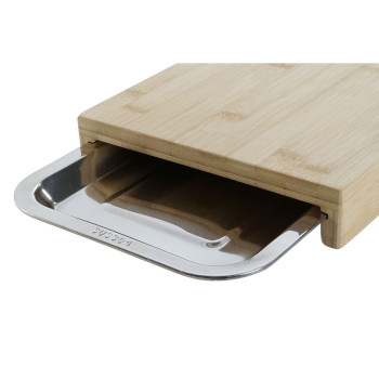 Lõikelaud DKD Home Decor Naturaalne Bambus Roostevaba teras 28 x 21,5 x 4,2 cm