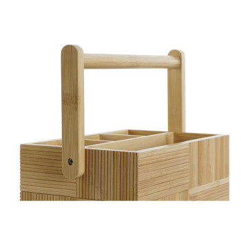 Söögiriistade korv DKD Home Decor Naturaalne Bambus 27 x 16,5 x 11,5 cm,,,