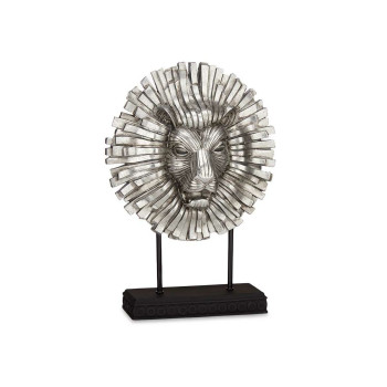 Decorative Figure Lion Silver 28 x 38,5 x 11,5 cm (4 Units),,,