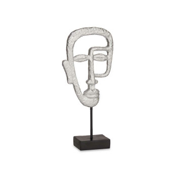 Decorative Figure Face Silver 19,5 x 38 x 10,5 cm (4 Units),,,