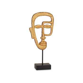 Decorative Figure Face Golden 19,5 x 38 x 10,5 cm (4 Units),,,