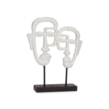 Decorative Figure Face White 27 x 32,5 x 10,5 cm (4 Units),,,