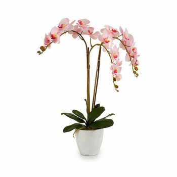 Dekoratīvs Augs Ibergarden A18124-71-3WH Plastmasa Orhideja 40 x 77 x 35 cm (2 gb.),,,