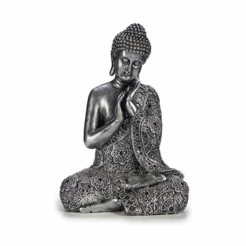 Decorative Figure Buddha Sitting Silver 22 x 33 x 18 cm (4 Units),,,