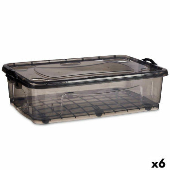 Коробка для хранения с колесами Kipit TP484-2 Антрацитный Пластик 40 L (6 штук)